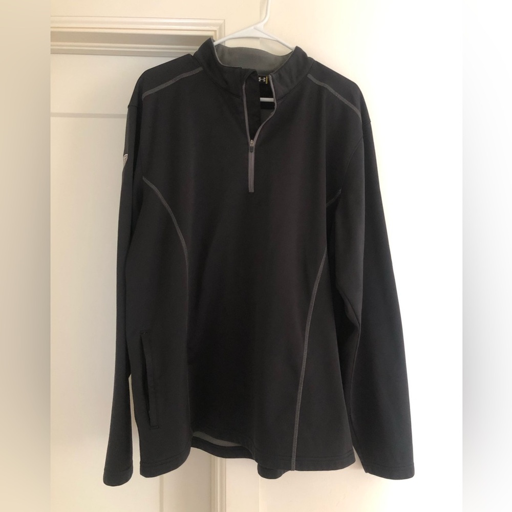 Under Armour black coat half zip jacket pullover size XL